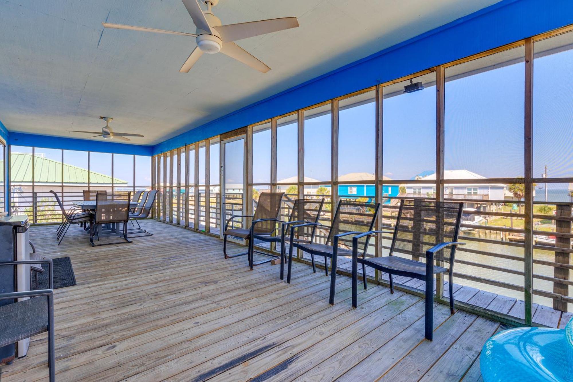 Waterfront Dauphin Island Home With Deck And Boat Dock Экстерьер фото