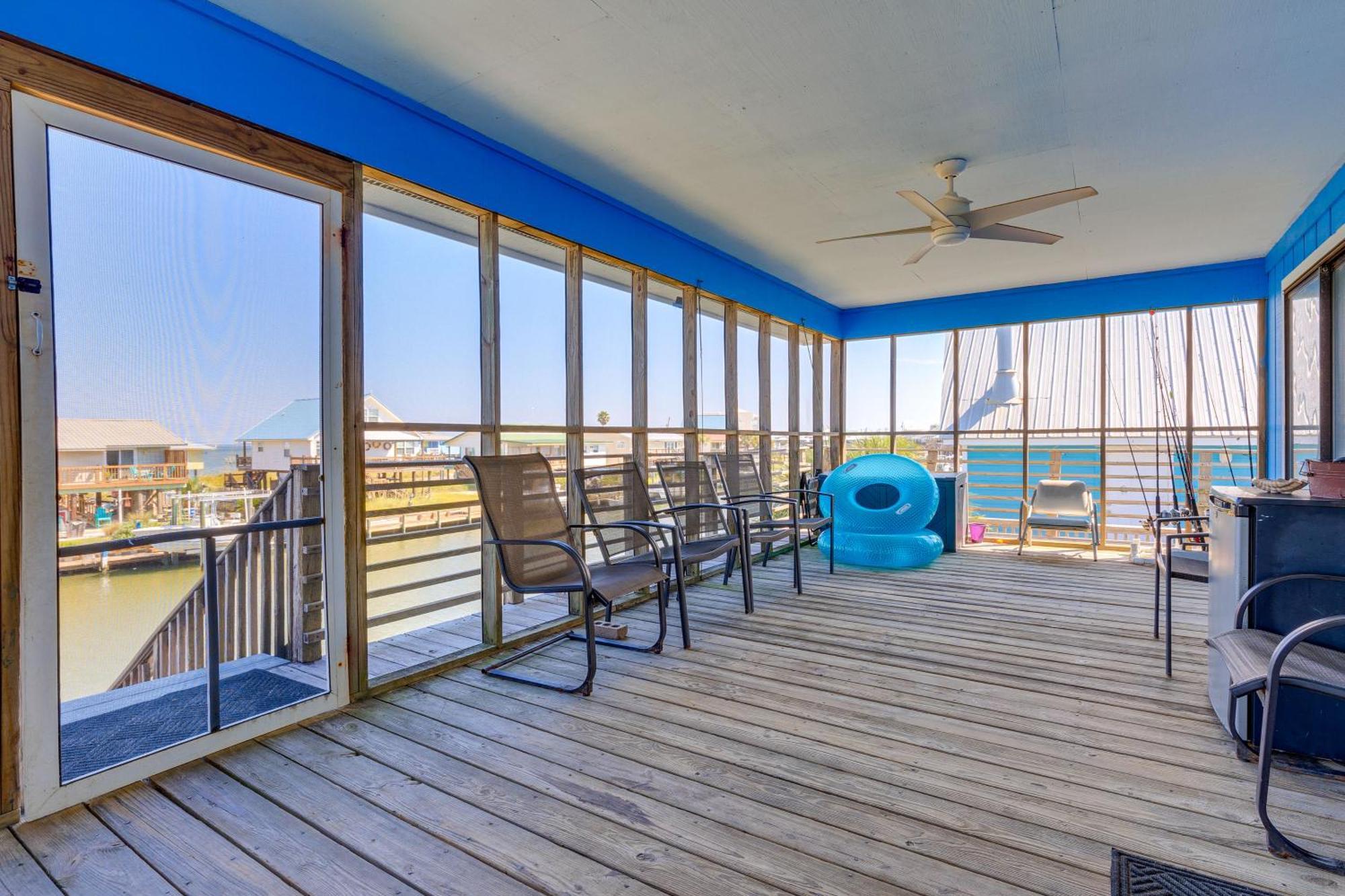 Waterfront Dauphin Island Home With Deck And Boat Dock Экстерьер фото