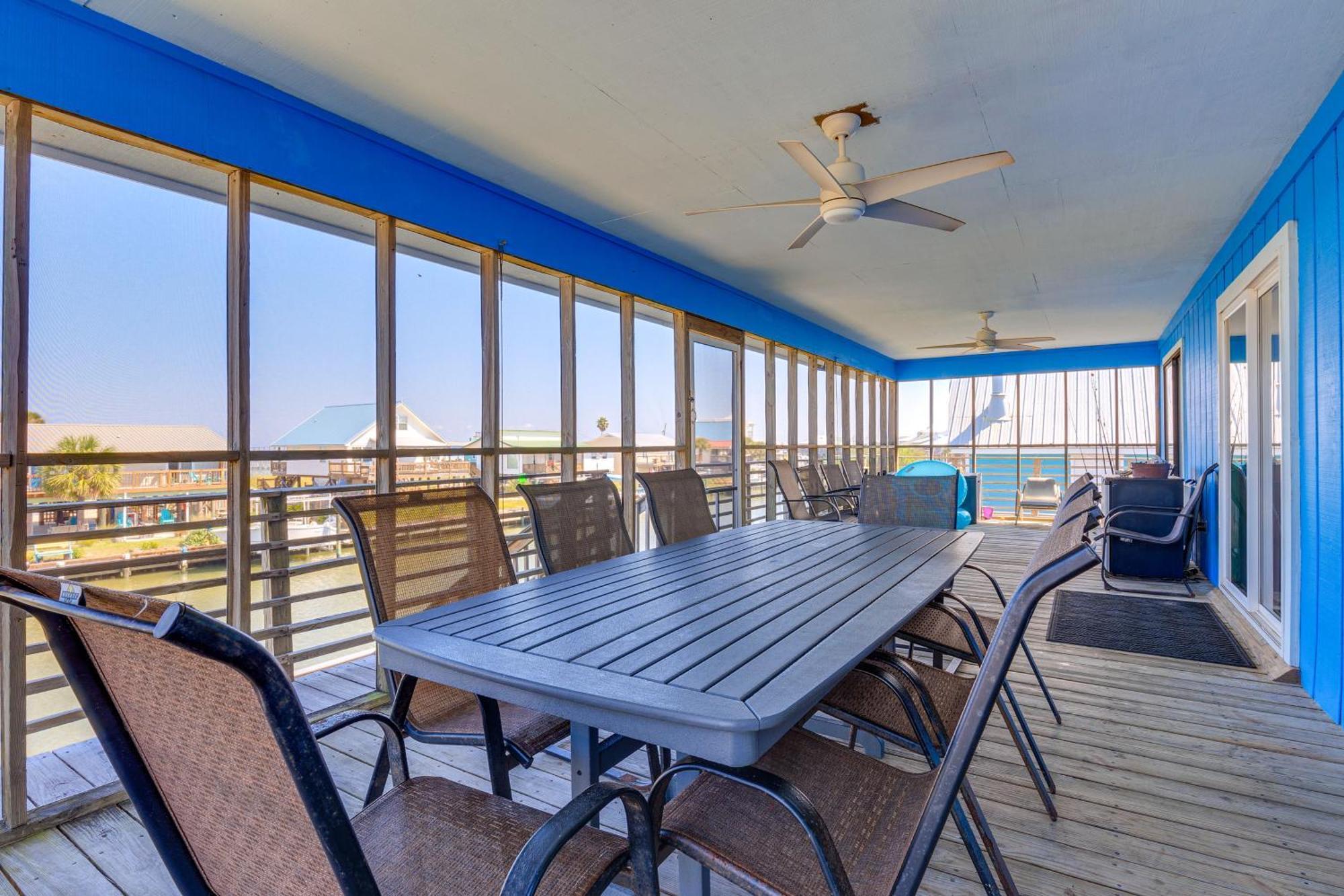 Waterfront Dauphin Island Home With Deck And Boat Dock Экстерьер фото