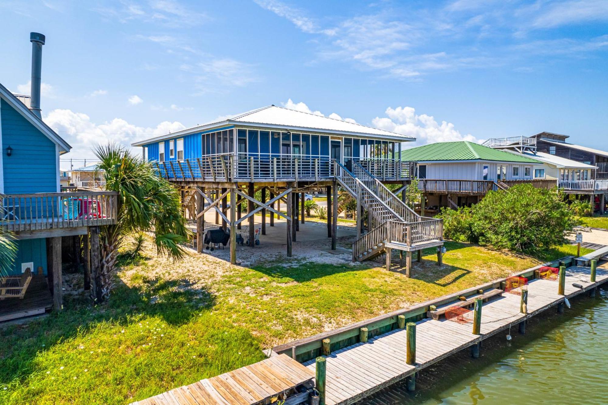 Waterfront Dauphin Island Home With Deck And Boat Dock Экстерьер фото